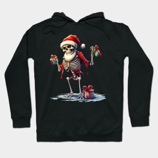 skeleton Santa Claus Hoodie